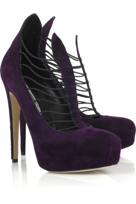 brian atwood Lola suede leather pumps